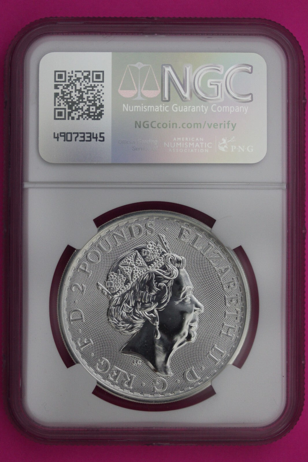 2017 MS 69 Great Britain £2 Britannia 20th Anniversary Privy NGC Graded Slab 896