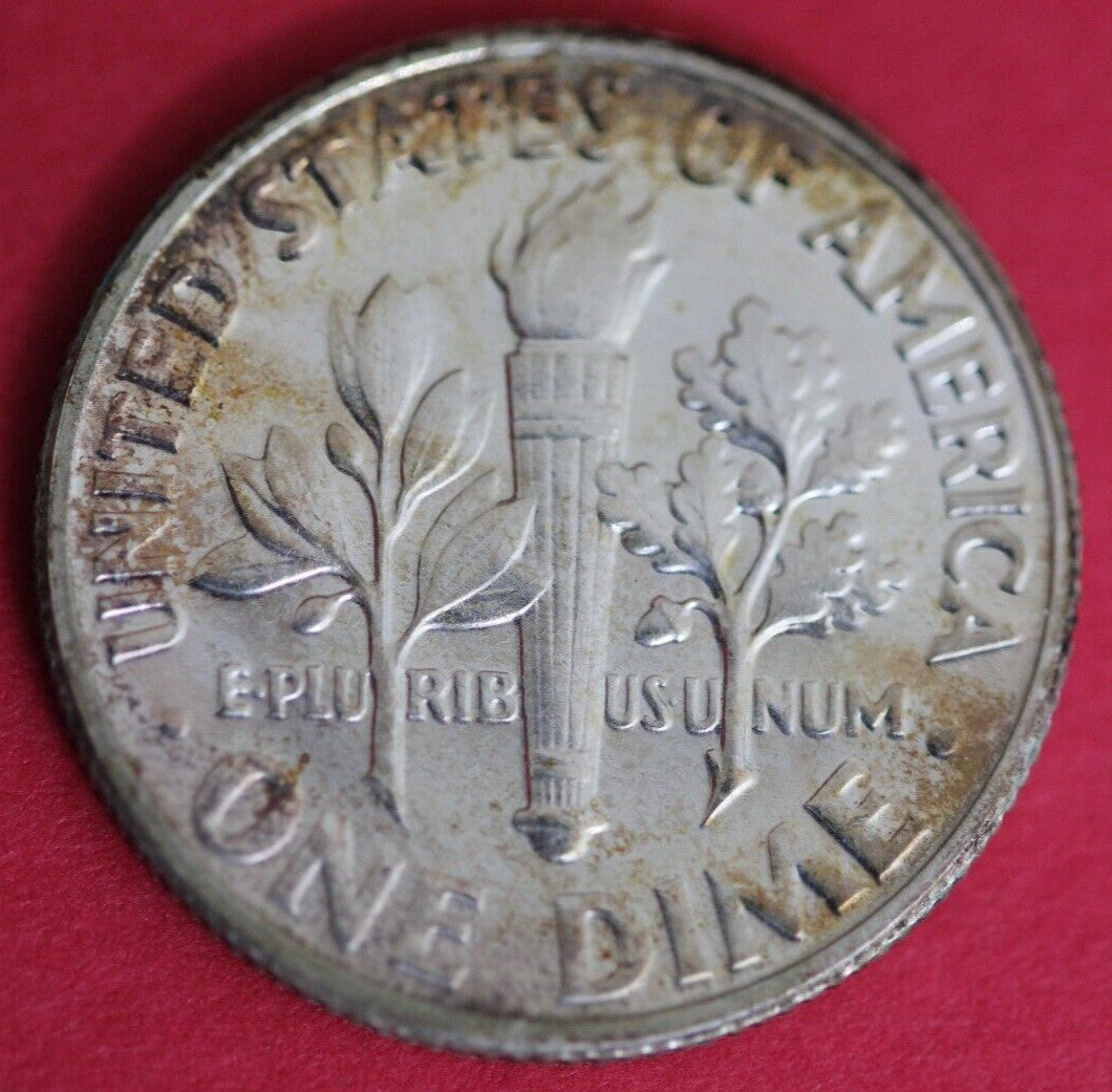 Toned 1955 Silver Proof Roosevelt Dime Exact Coin Shown  41