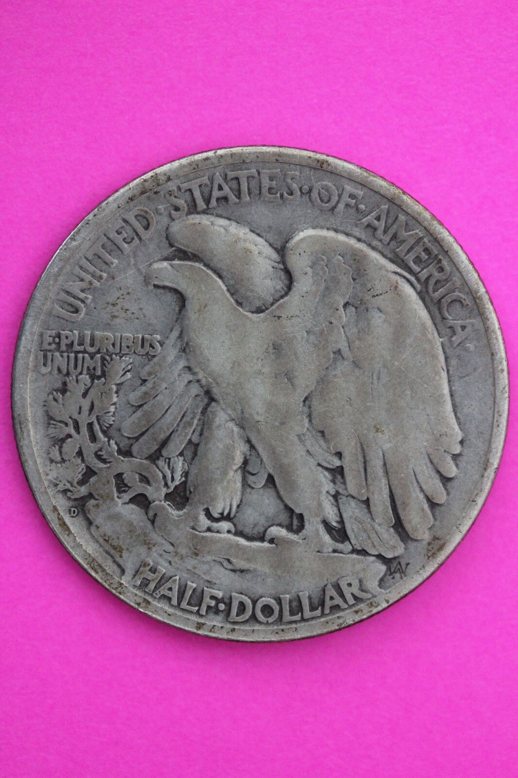 1921 D Walking Liberty Walker Half Dollar Coin Semi Key Date Coin Genuine 0428N