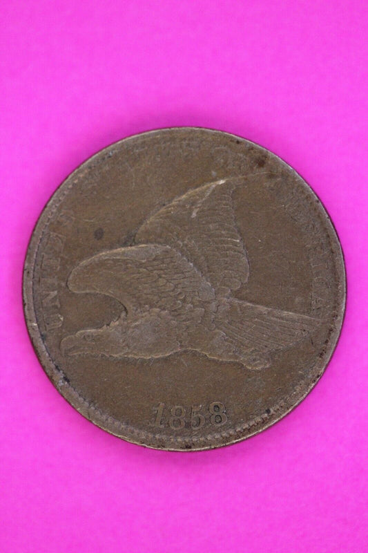 1858 Flying Eagle Cent Penny You Get The Exact Same Scarce Coin In Pics 157