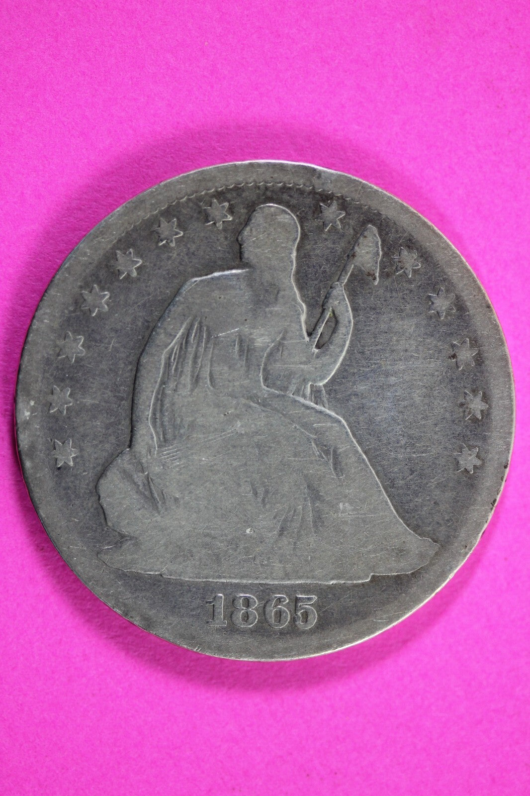 1842 P Seated Liberty Half Dollar Silver Re-Punched Date Rare Semi Key Date 16