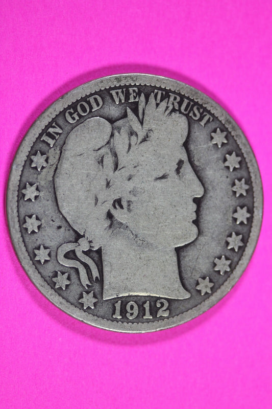 1912 P Barber Liberty Half Dollar Scarce Semi Key Date Coin Philadelphia 284