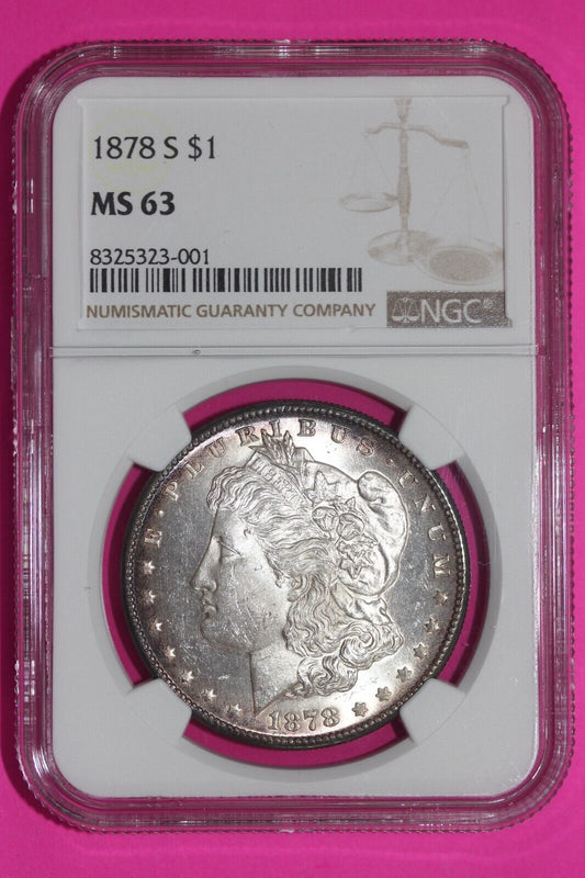 1878 S MS 63 Liberty Morgan Silver Dollar NGC Certified Graded Slab 223