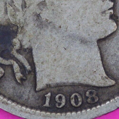 1908 P Barber Liberty Dime Scarce Semi Key Date Coin Philadelphia Mint 136