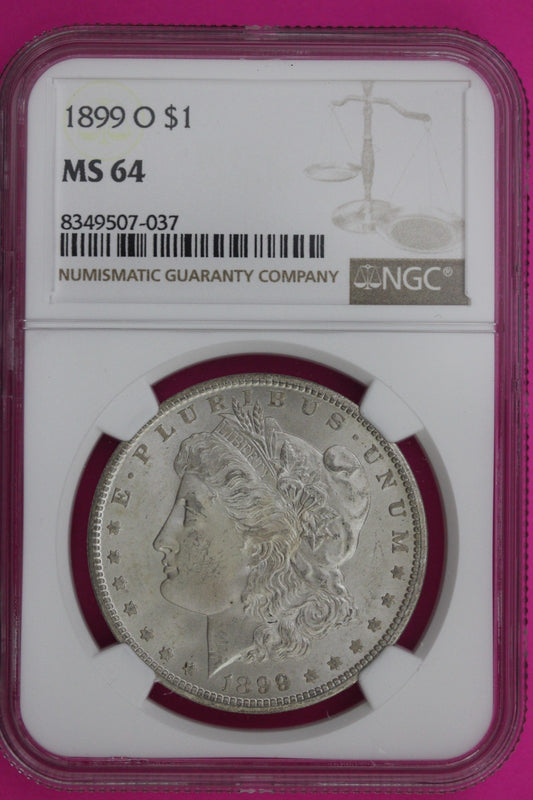 1899 O MS 64 Liberty Morgan Silver Dollar NGC Certified Graded Authentic 1055