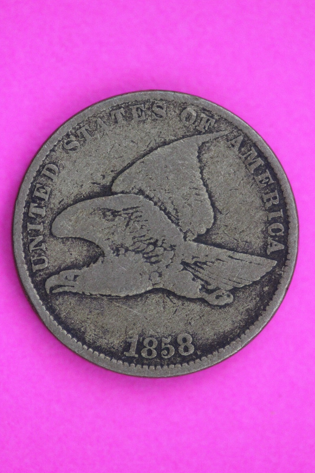 1858 Flying Eagle Cent Penny Guaranteed Authentic & Genuine Free Shipping 1321