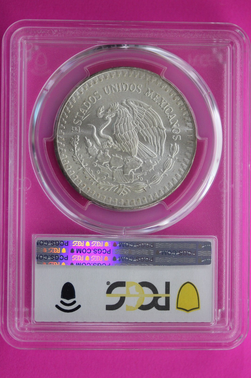 End Of Roll Toned 1983 MS 67 Libertad Mexico 1 OZ Silver Coin PCGS Certified 236