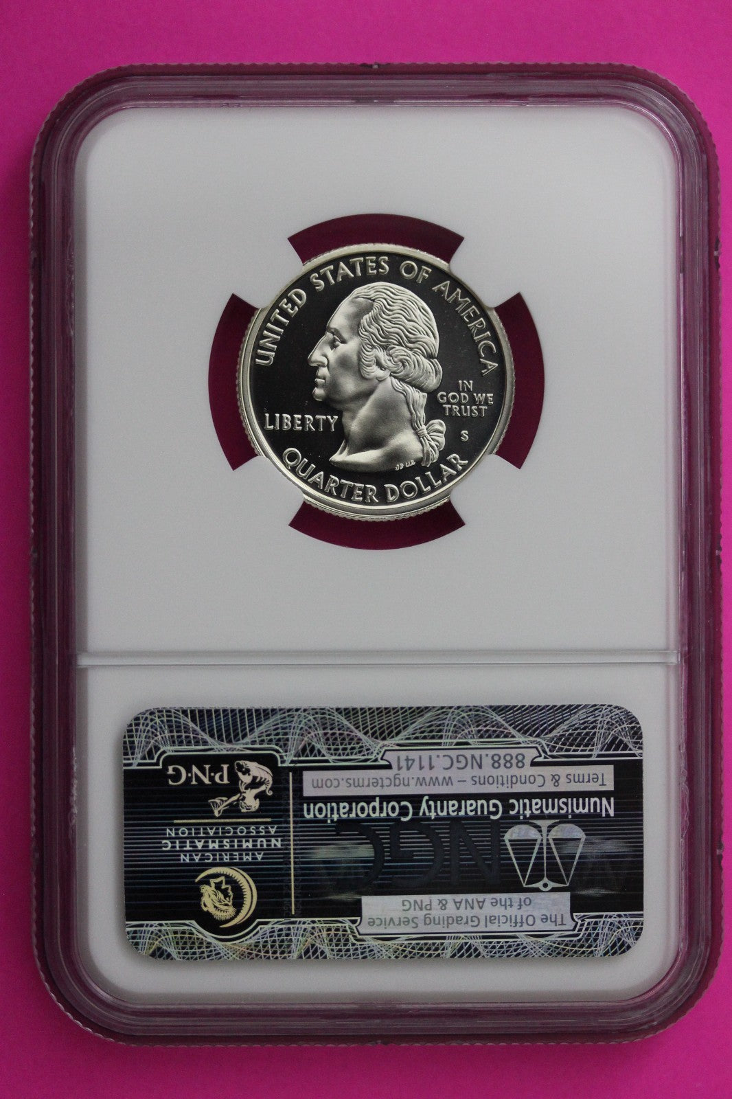 2000 S PF 70 Massachusetts Silver State Quarter NGC Certified Authentic Slab 413