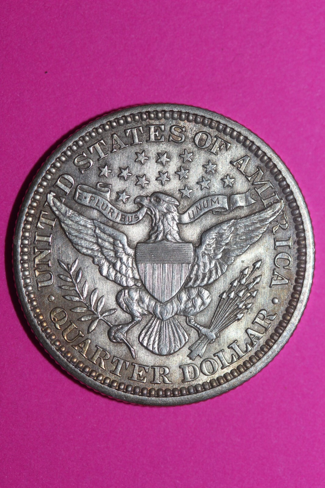 High Grade 1914 P Barber Liberty Silver Quarter Guaranteed Authentic & Real 1050