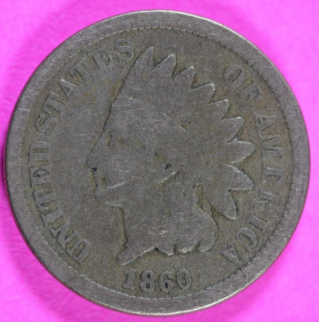 1860 Indian Head Cent Penny Early Type Exact Coin In Pictures Pictured 51