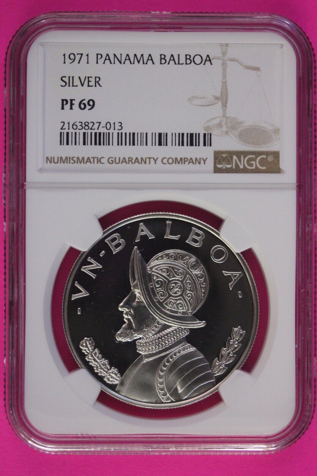 Top Pop 1971 Panama PF 69 Proof Silver Balboa NGC Certified Authentic  Slab 959