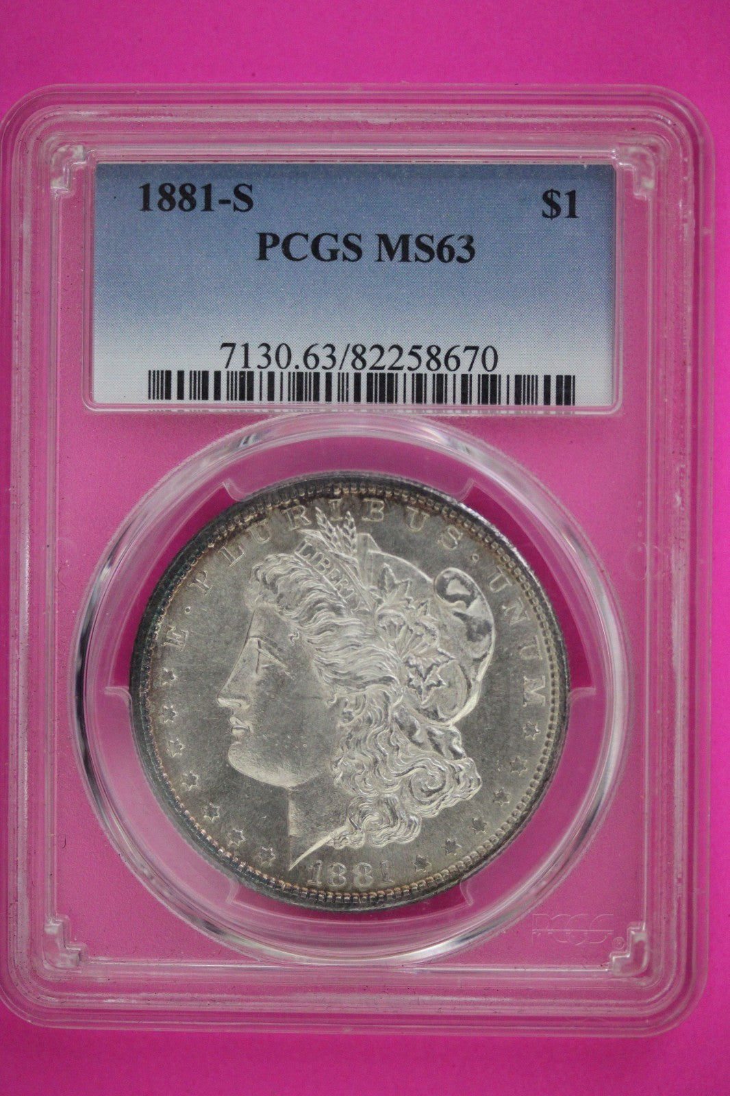 1881 S MS 63 Liberty Morgan Silver Dollar PCGS Certified Graded Authentic 11