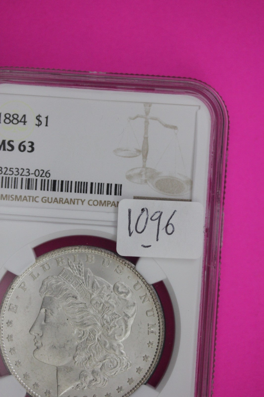 1884 P MS 63 Liberty Morgan Silver Dollar NGC Certified Graded Authentic 1096