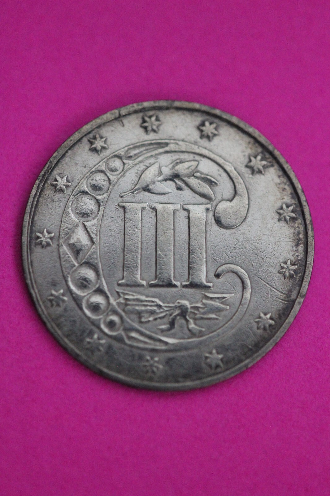 Naturally Toned 1862 Trime 3 Three Cent Silver Dime Guaranteed Authentic 1097