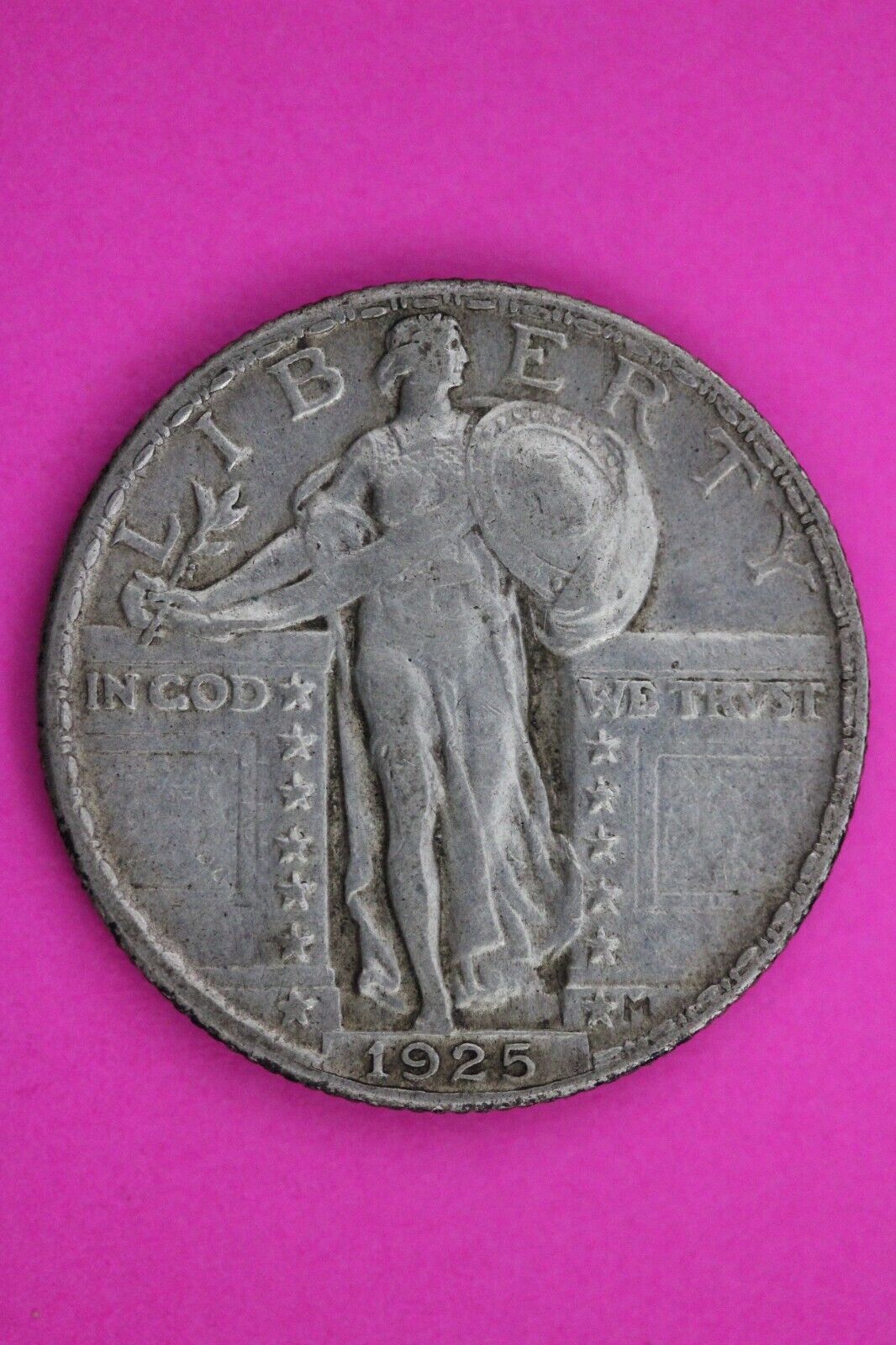 High Grade Full Date 1925 P  Standing Liberty Silver Quarter Key Date Coin 10