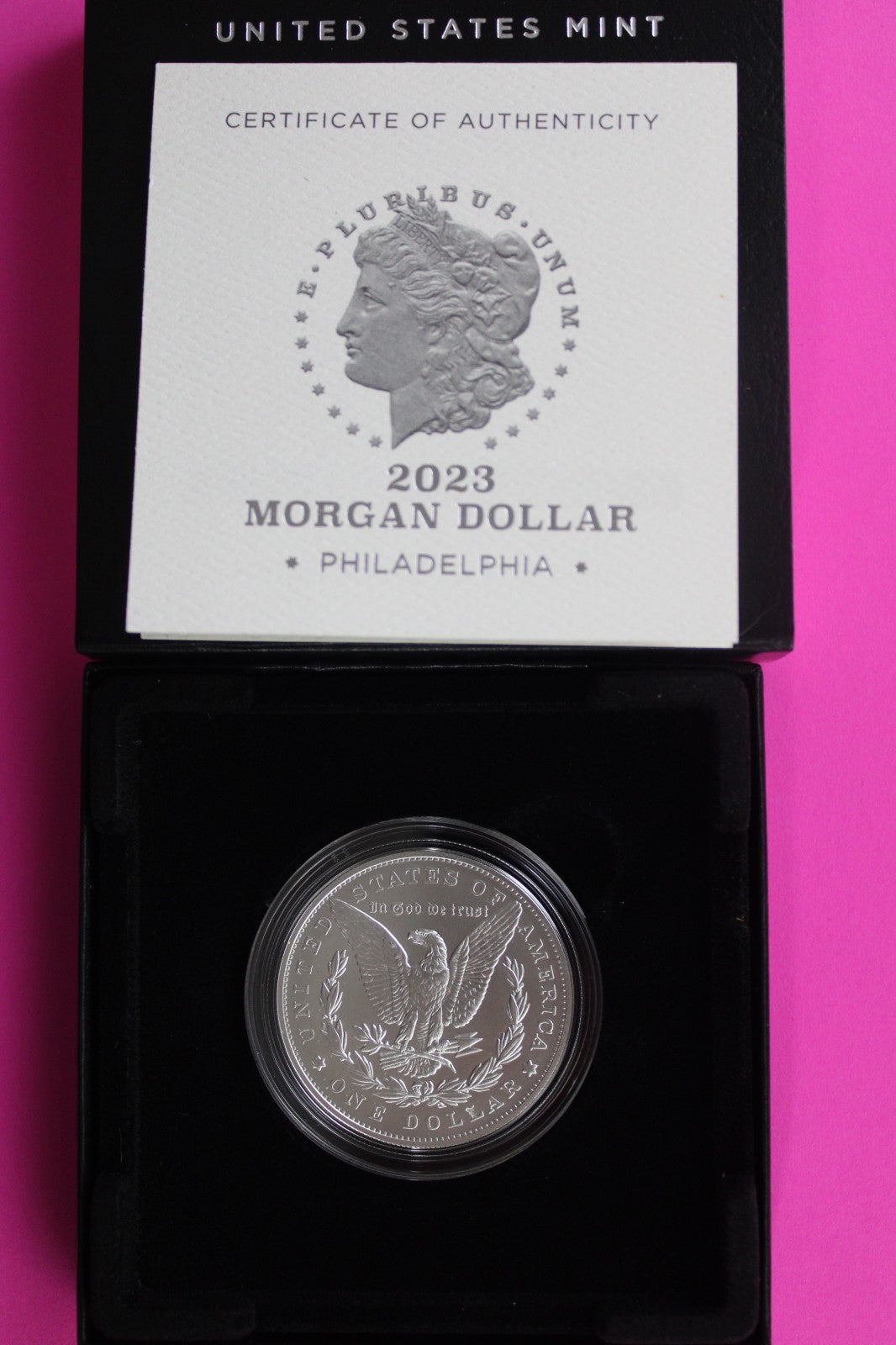 Gem Brilliant Uncirculated 2023 P Morgan Silver Dollar .999 Mint Box COA 6140