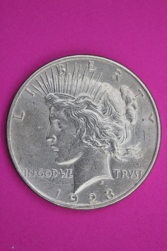 High Grade 1923 D Liberty Peace Silver Dollar Denver Mint Nice Luster 203