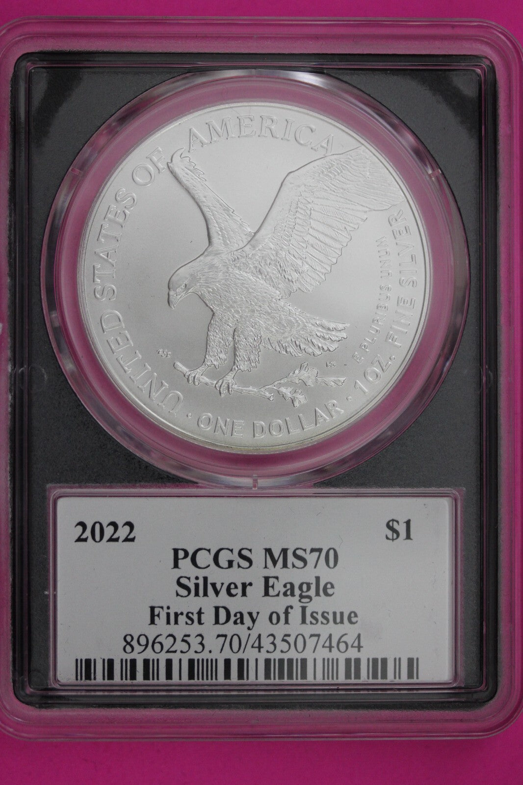 2022 MS 70 Silver Eagle Coin Emily Damastra PCGS Certified Graded Authentic 619