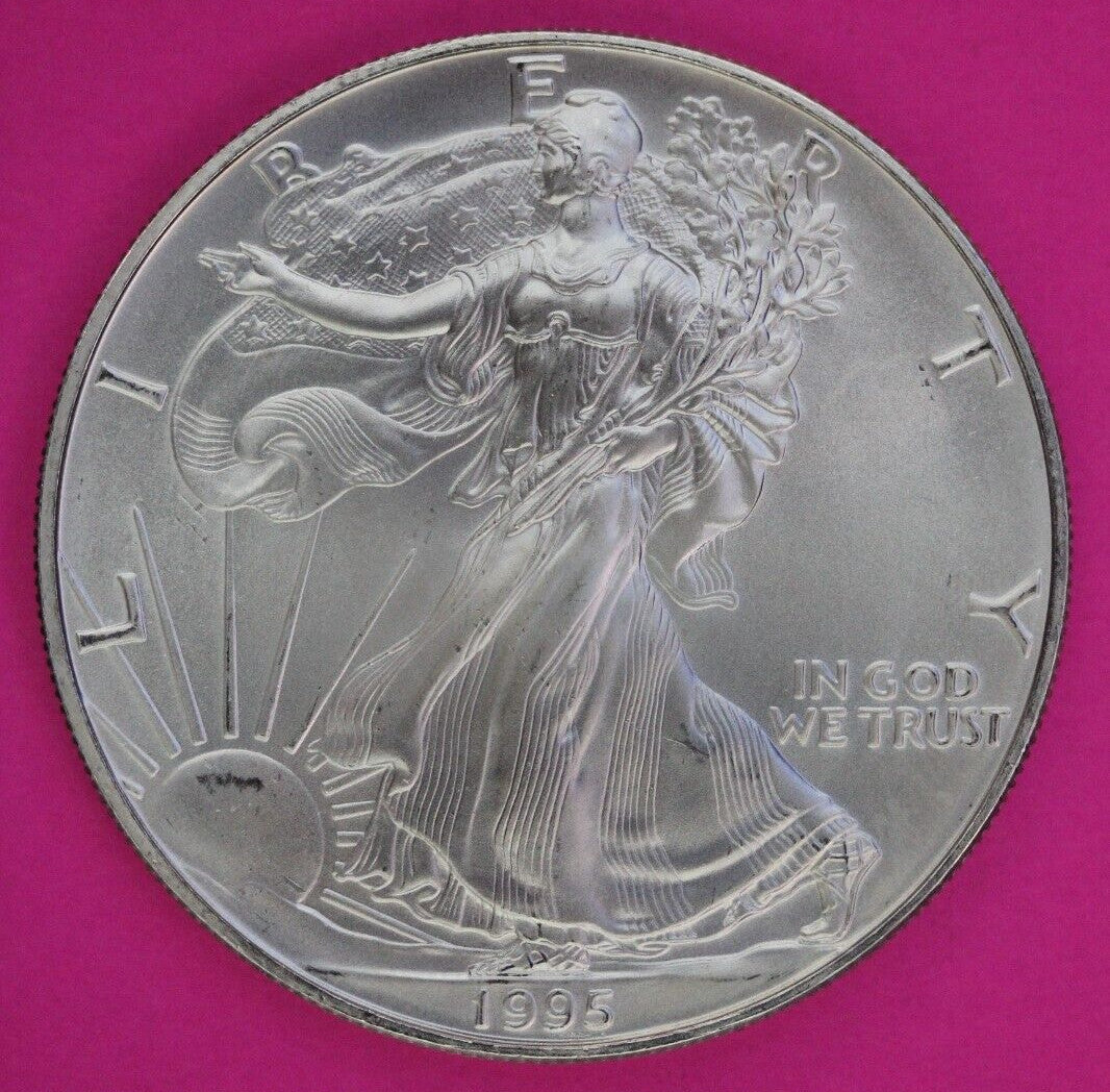 Key Date 1995 BU American Silver Eagle Key Date 1 Ounce 999 Exact Coin Shown 64