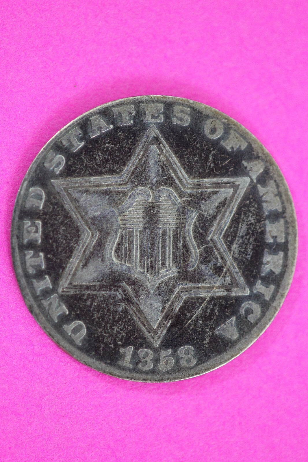 1858 Trime 3 Three Cent Silver Dime Exact Coin Shown In Pics Semi Key Date 97