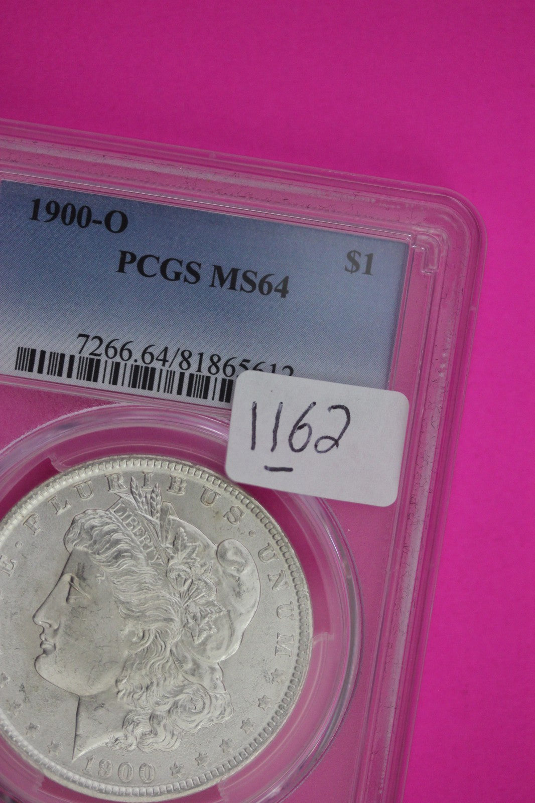 1900 O MS 64 Liberty Morgan Silver Dollar PCGS Certified Authentic Slab 1162