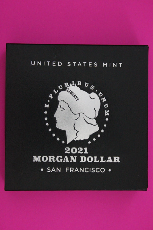 Gem Brilliant Uncirculated 2021 S Morgan Silver Dollar .999 Mint Box COA 6102