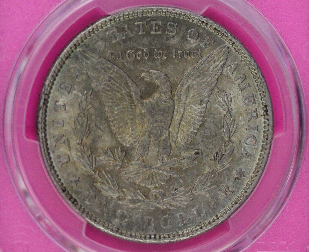 Toned 1890 P MS 62 Morgan Liberty Silver Dollar PCGS Certified Slab 43
