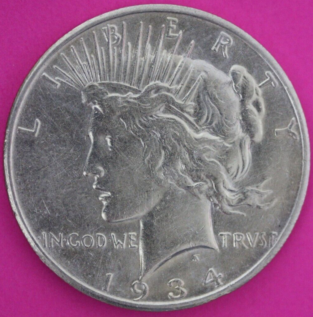 High Grade 1934 S Liberty Peace Silver Dollar San Francisco Semi Key Coin 118