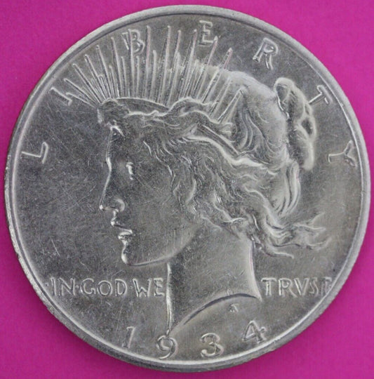 High Grade 1934 S Liberty Peace Silver Dollar San Francisco Semi Key Coin 118