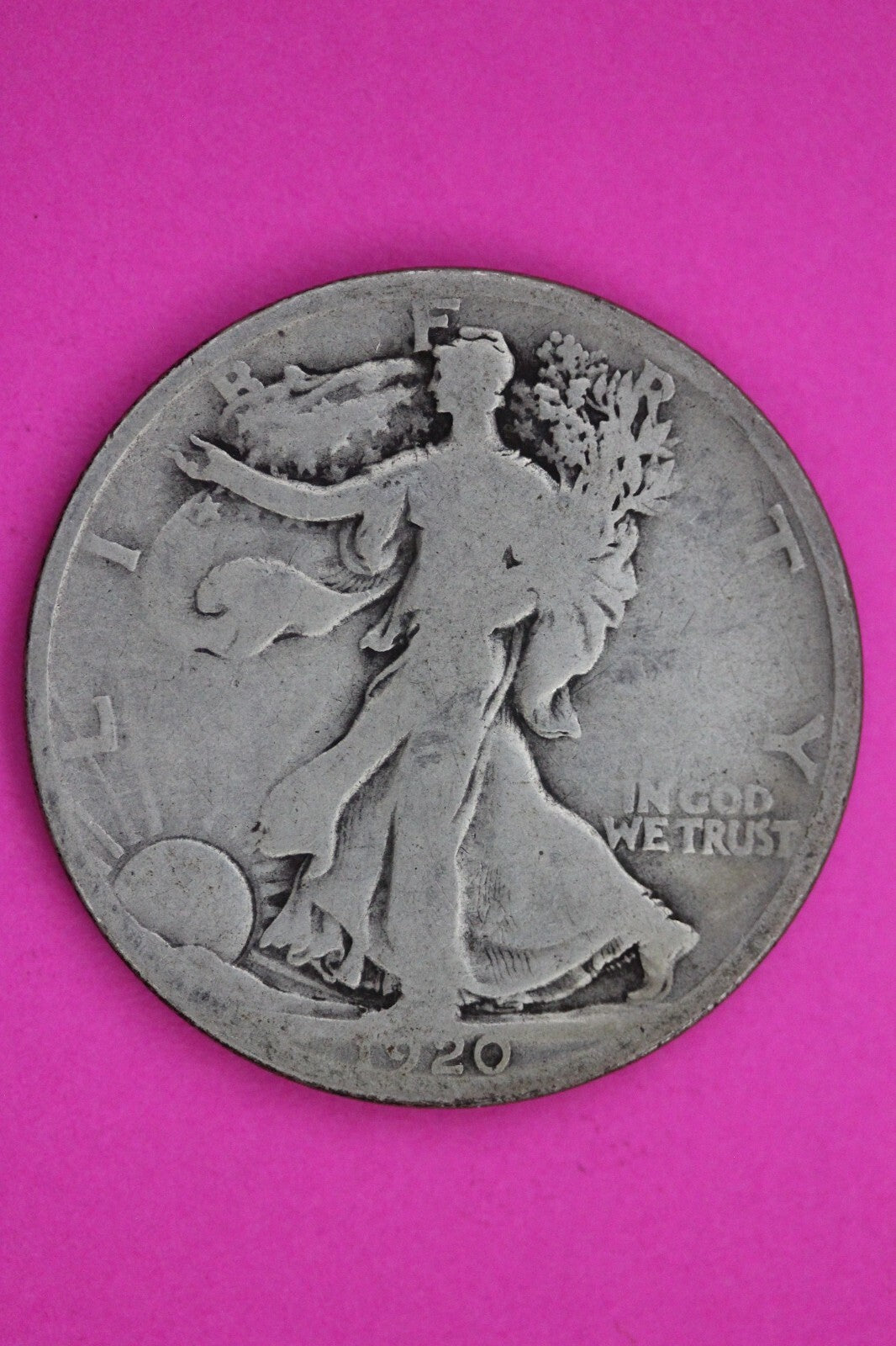 1920 D Walking Liberty Silver Half Dollar Guaranteed Authentic Genuine Coin 1170