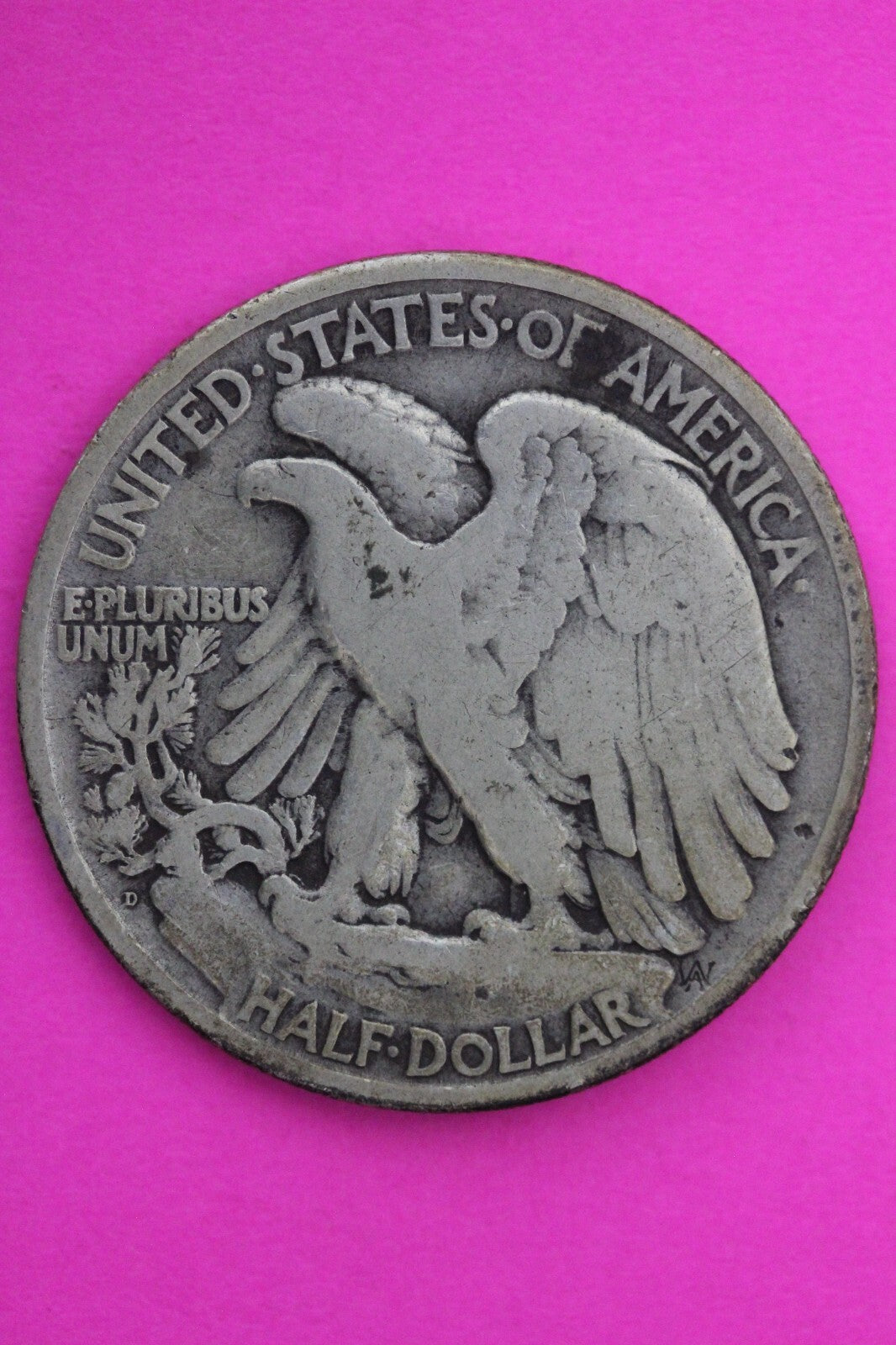 1921 D Walking Liberty Walker Half Dollar Coin Semi Key Date Coin Genuine 0444N