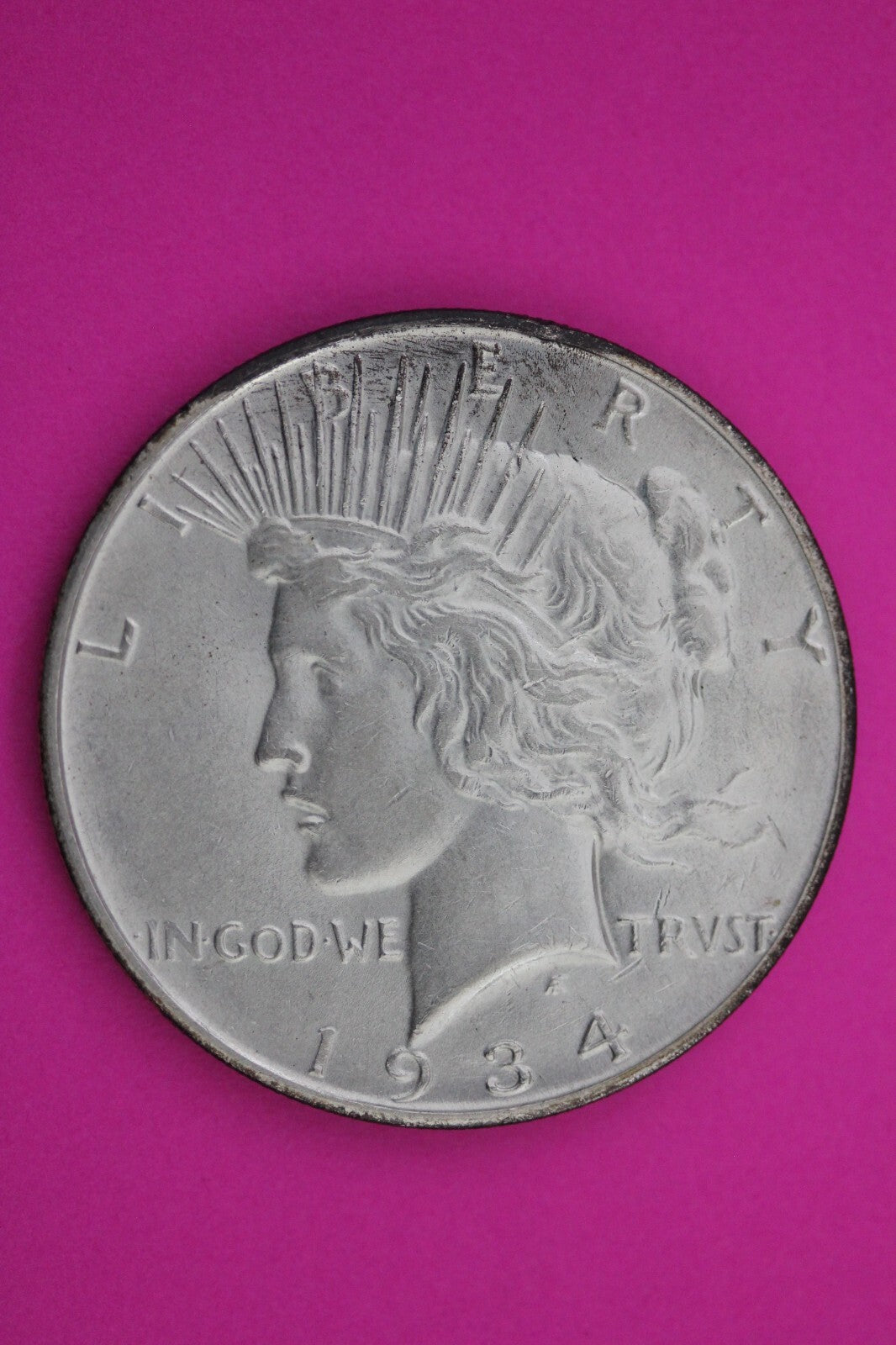 High Grade 1934 D Peace Silver Dollar LIberty Coin Guaranteed Authentic 0296N