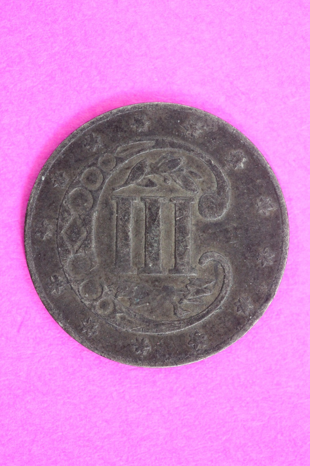 High Grade 1860 Trime 3 Three Cent Silver Dime Rare Semi Key Date Coin 125