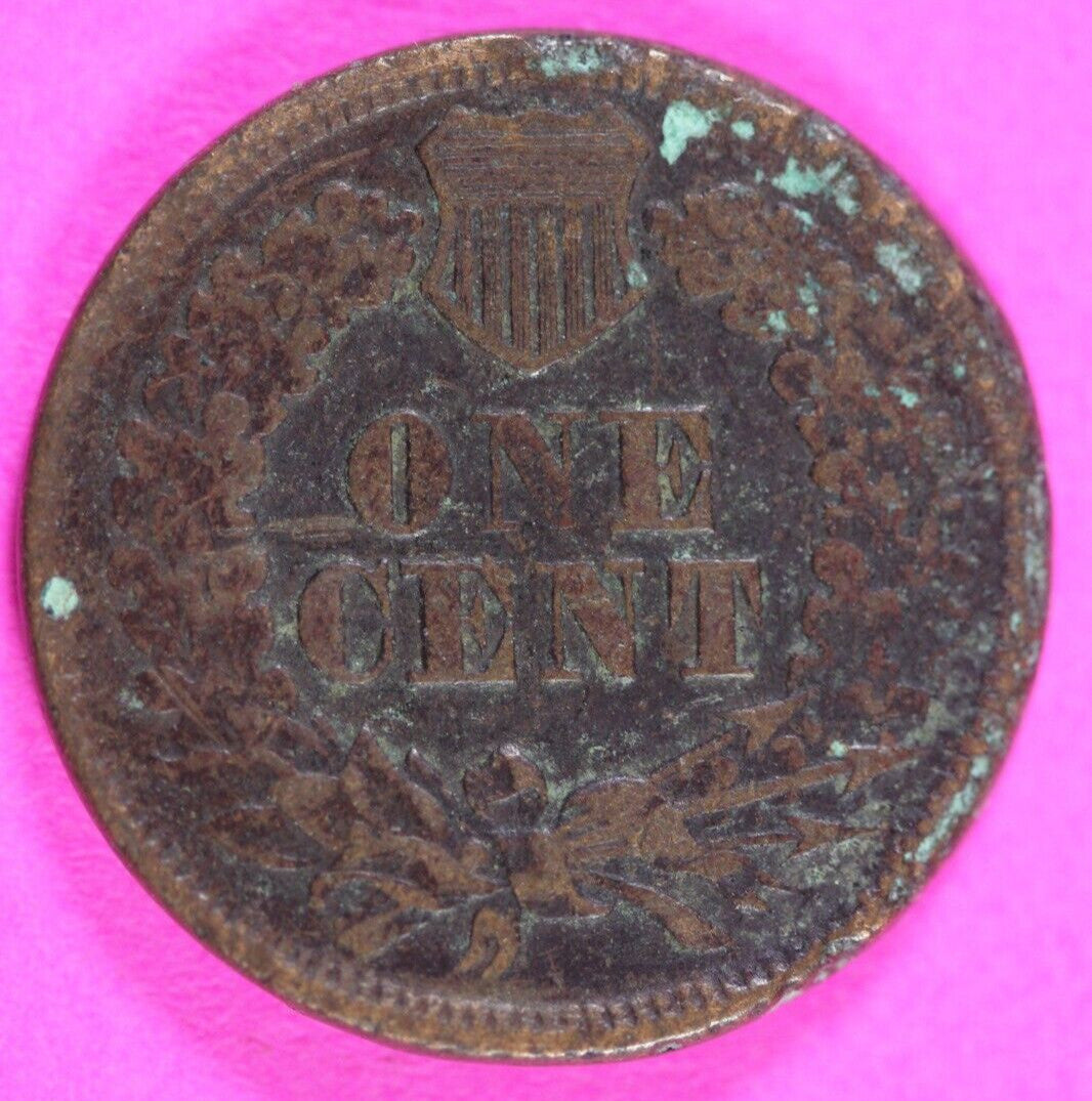 Bent 1865 Indian Head Cent Penny Early Type You Get The Exact Coin Pictured 285