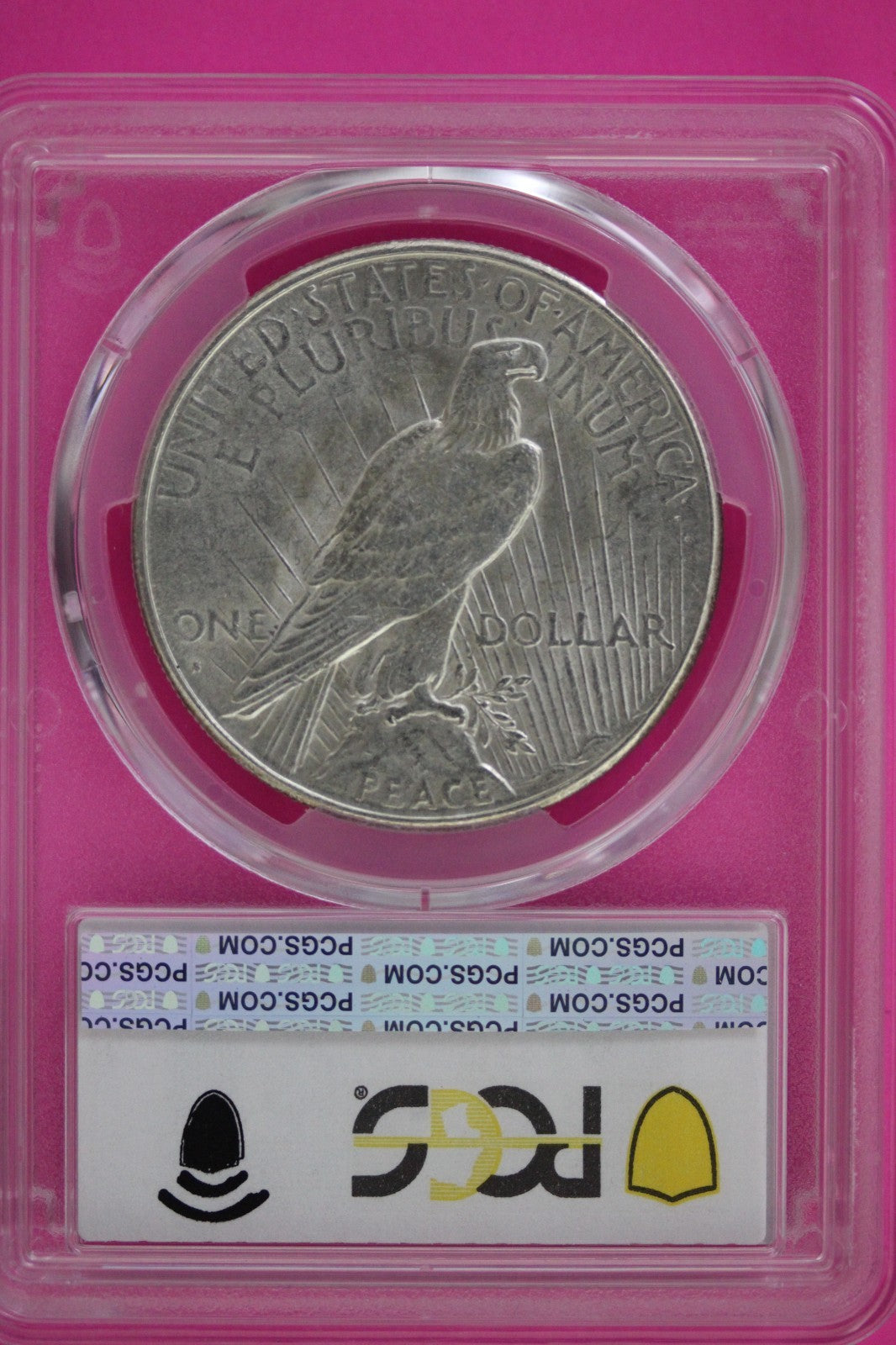 1928 S AU 55 Peace Silver Dollar PCGS Graded Certified Authentic Slab 135