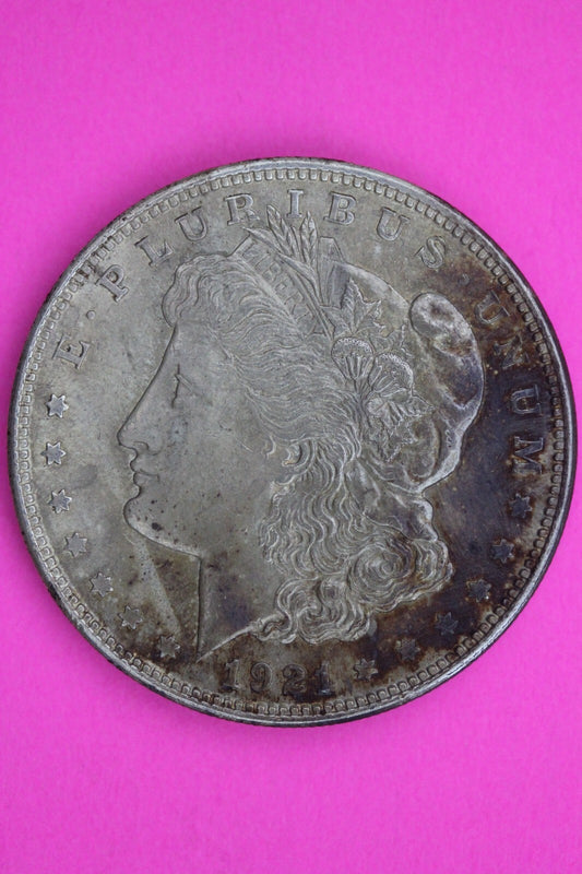 Nicely Toned 1921 P Liberty Morgan Silver Dollar Coin Guaranteed Authentic 122N