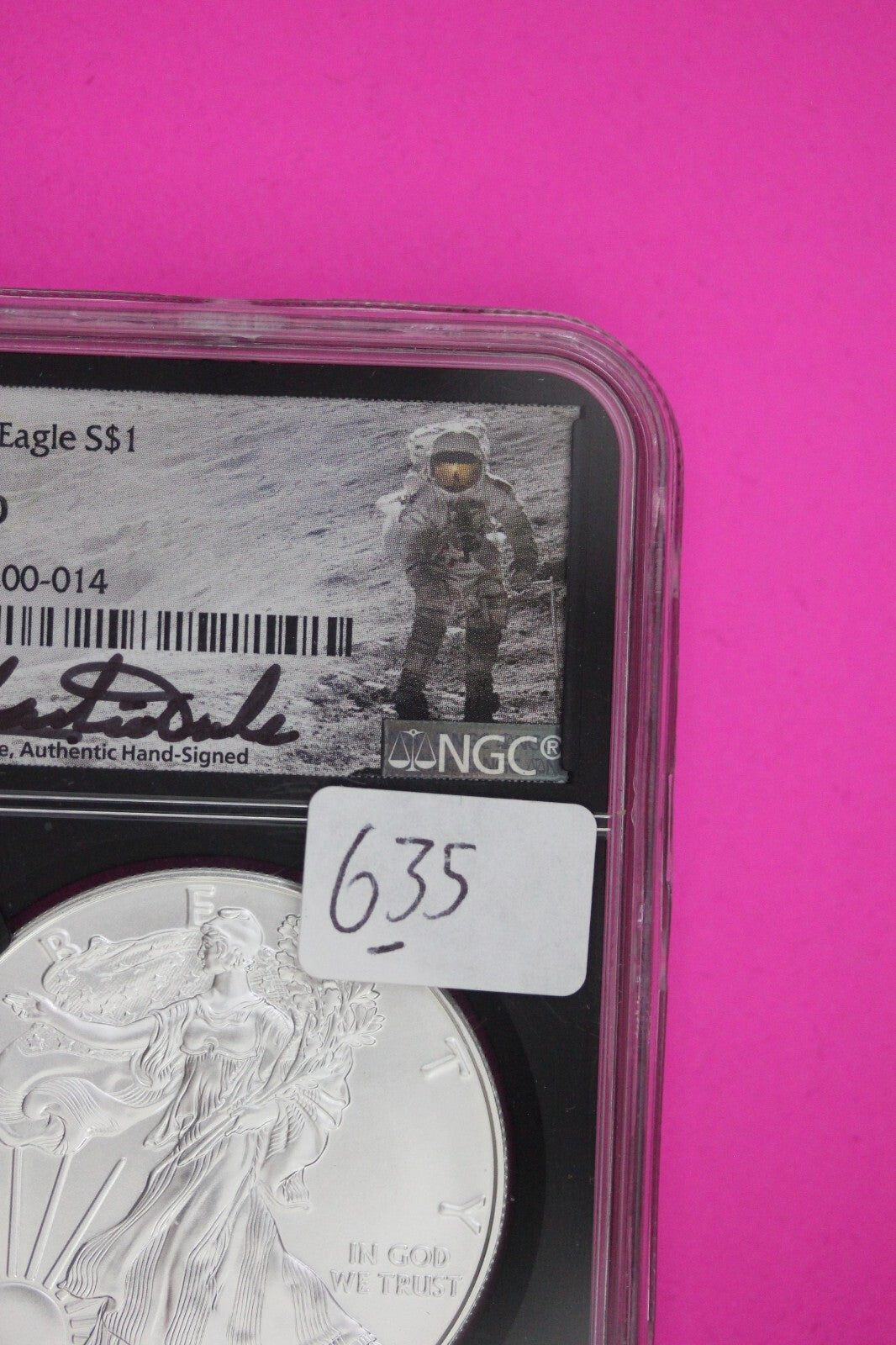 2019 MS 70 Silver Eagle Charlie Duke NGC Certified Graded Authentic Slab 635