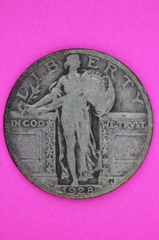 Full Date 1928 P Standing Liberty Silver Quarter You Get The Coin In Pics TOM 07