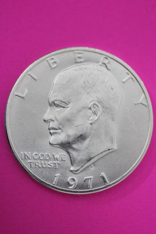 Gem BU 1971 S Ike Eisenhower 40% Silver Dollar You Get Same Coin In Pics TOM 30