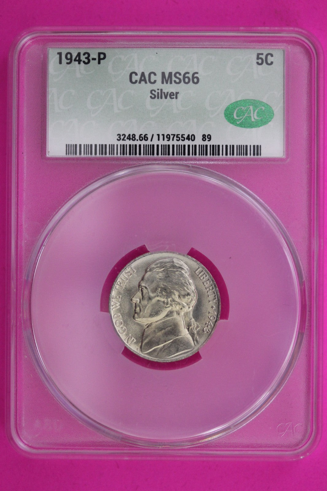 High Grade BU 1942 P Type 2 Silver Thomas Jefferson Nickel Guaranteed Real 6006