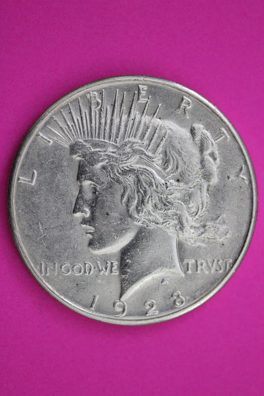 1928 S Peace Silver Dollar LIberty Coin Guaranteed Genuine American Seller 2004