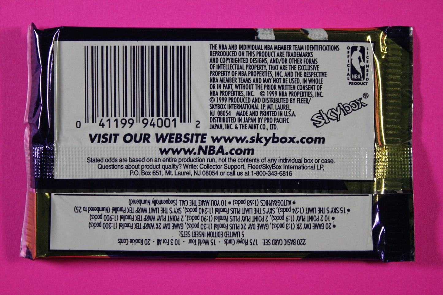 Rare 1999-2000 Skybox Dominion NBA Basketball Retail Pack Exact Pack In Pic 6024