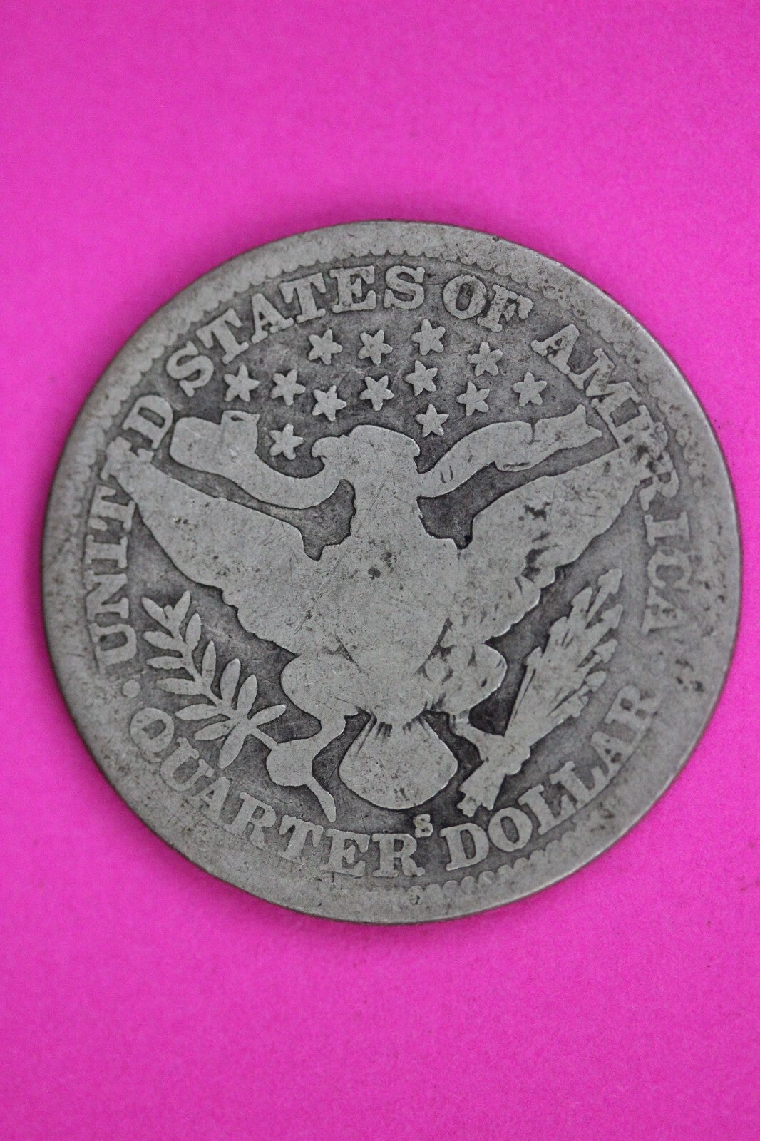 1912 S Barber Liberty Silver Quarter Guaranteed Authentic & Genuine Coin 1465