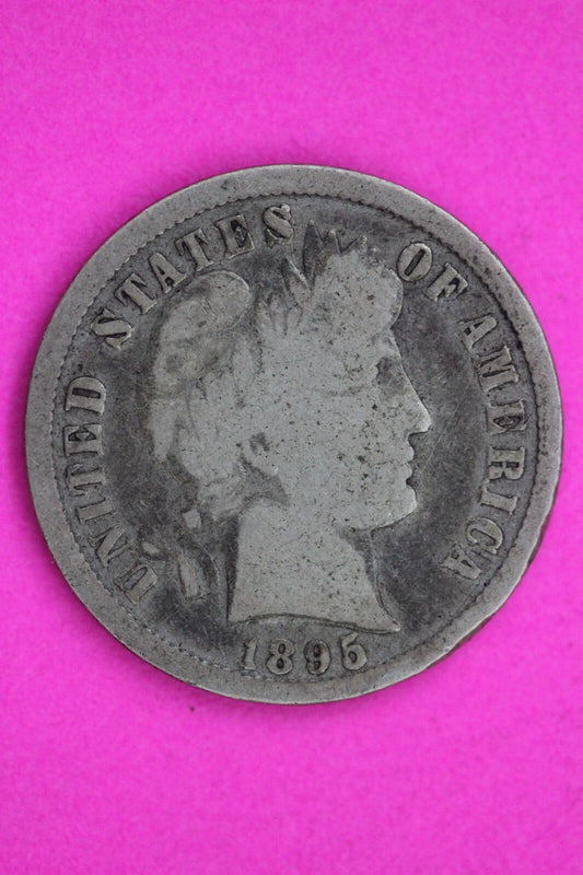 1895 P Barber Liberty Dime Silver Coin Semi Key Date Guaranteed Authentic 1290