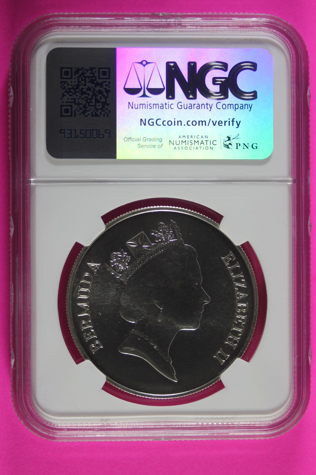 1989 MS 69 Bermuda Monarch Conservation $1 Dollar NGC Certified Graded Slab 485