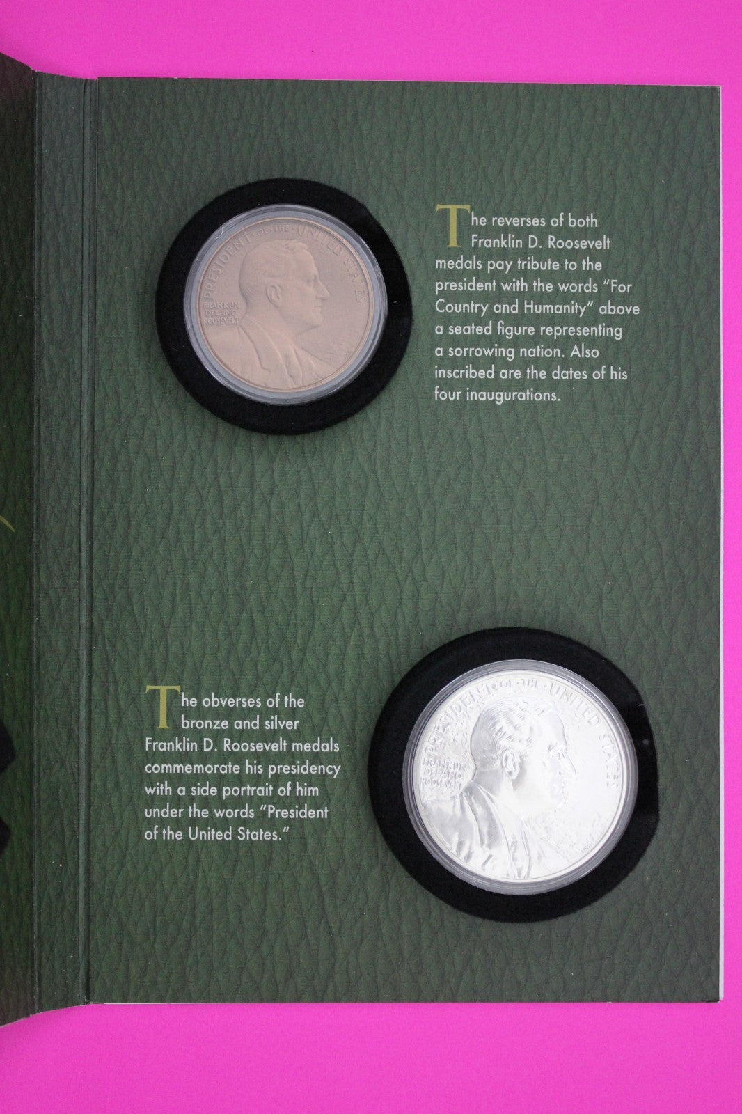 Gem 2014 Franklin Roosevelt Coins & Chronicles Set 1 OZ Silver Box & COA 7064