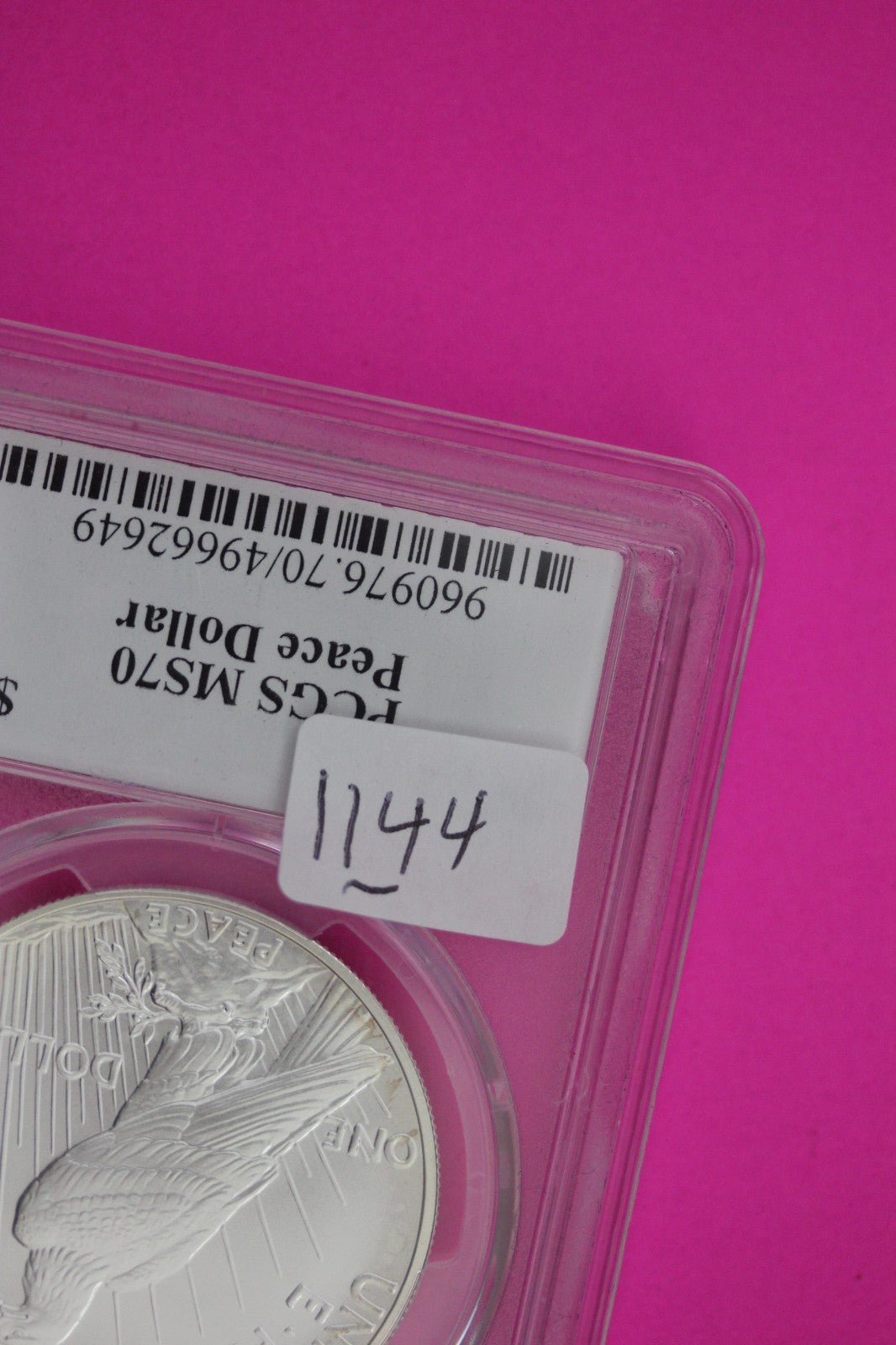 2024 MS 70 Peace Liberty Silver Dollar PCGS Graded Certified Graded Slab 1144