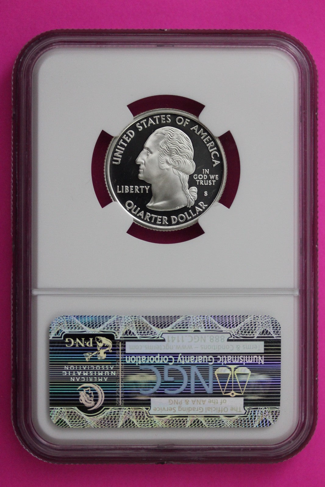 2002 S PF 70 Mississippi Silver State Quarter NGC Certified Authentic Slab 438