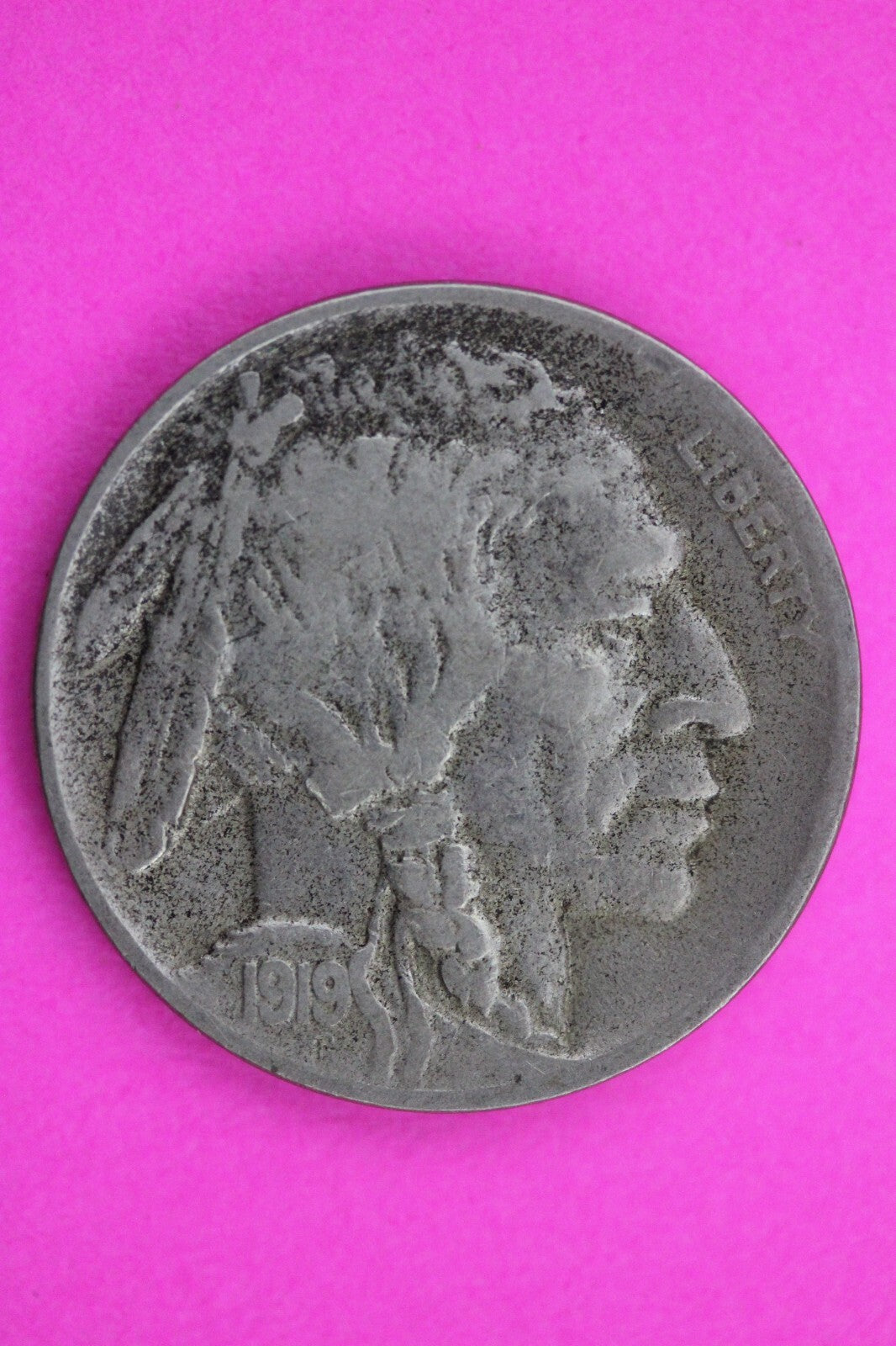 High Grade 1919 D Buffalo Indian Nickel Exact Coin Pictured Free Shipping 0053