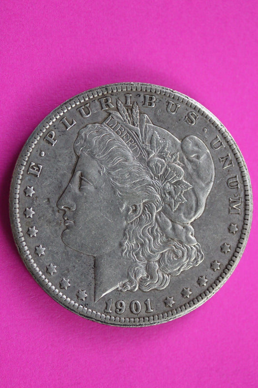 1901 S Morgan Lady Liberty Rare Date Silver Dollar Guaranteed Authentic 0217N